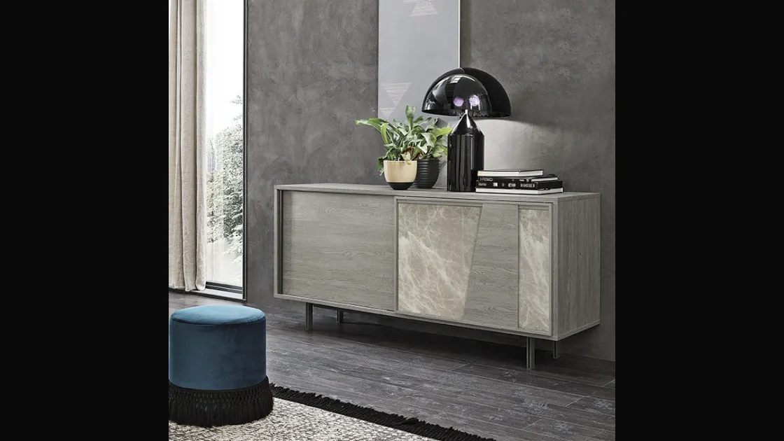 Madia Modus New in laminato con inserti in gres di Target Point